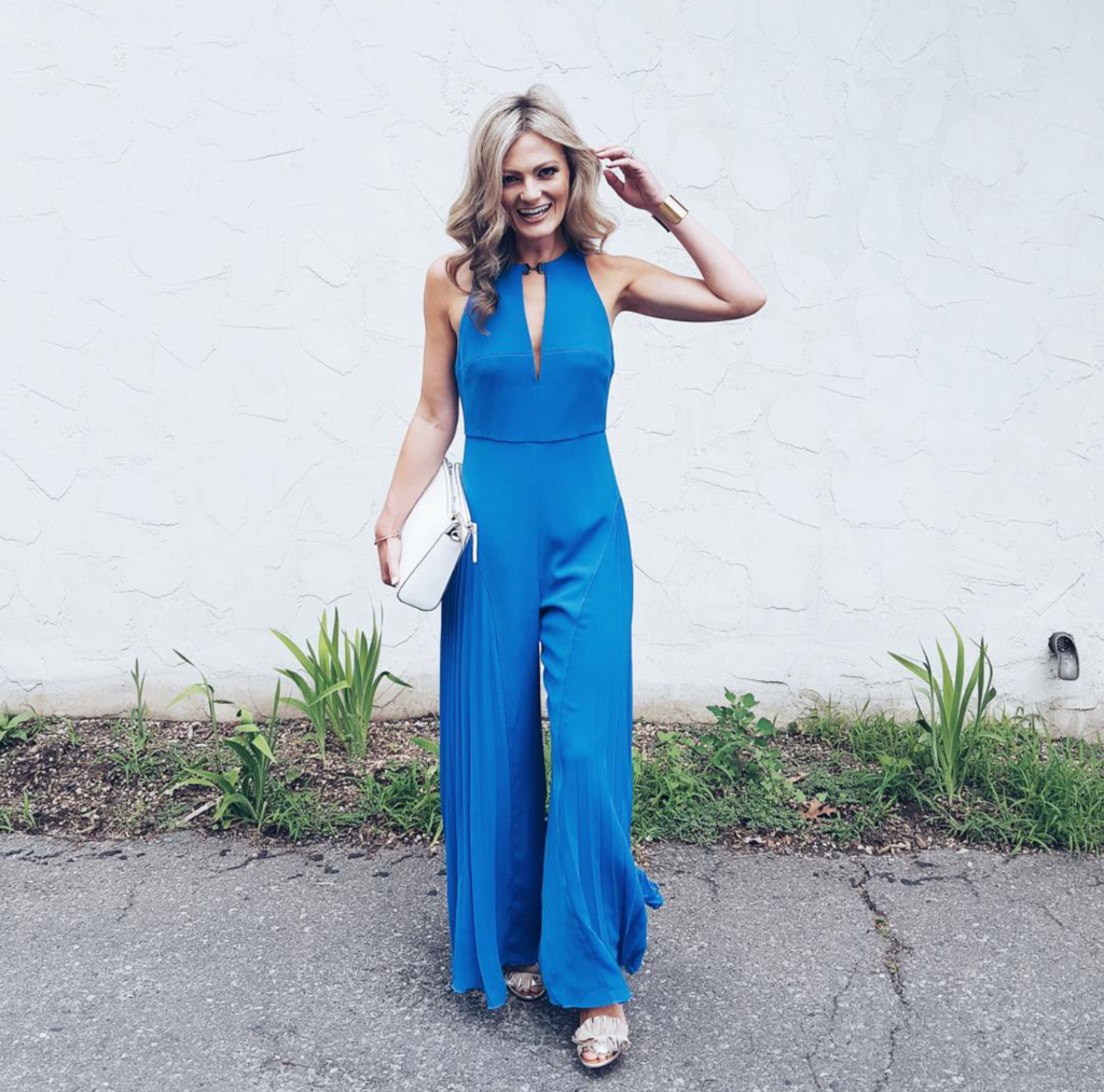 Halston Cobalt Jumpsuit with Rent the Runway on C+M